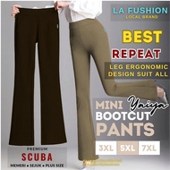 LA FUSHION YAIYA MINI BOOTCUT AUTO SLIM DESIGN SLACK IRONLESS TROUSERS SELUAR KERJA BOOTCUT Kain sel