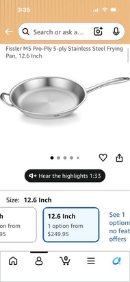 Fissler M5 Pro-Ply 5-ply Stainless Steel Frying Pan 12.6 Inch