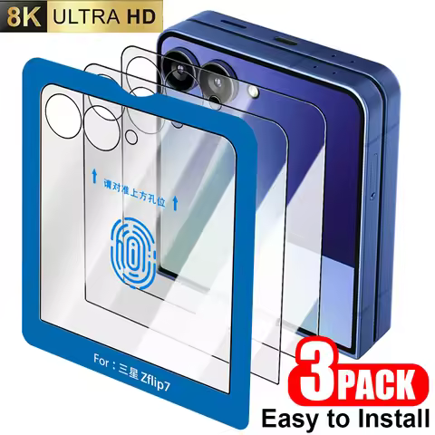 1-3Pack Easy Install Outer Tempered Glass For Samsung Galaxy Z Flip 7 5G Screen Protector Cover For 