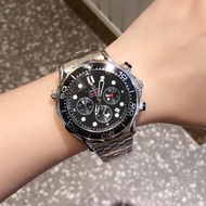 〇MEGA Classic Men Watch Multifunctional Waterproof Stainless Steel Quartz Business Watch (h11)