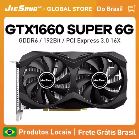 JIESHUO Graphics Card GTX1660S 6GB GDDR6 128Bit PCI Express 4.0 ×8 8Pin GPU GTX1660S 6G PC Gaming Vi