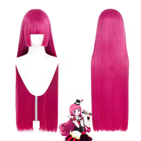 Adult Cosplay Halloween Idol time Pripara Hojo Sophy Pink Long Straight Wig
