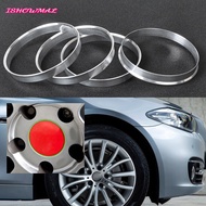 【ISHOWMAL HOT】4x Aluminum Hub Centric Rings 72.6mm Car Hub to 74.1mm Wheel Bore Fit For BMW