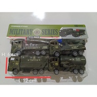 4 PULLBACK ARMY TRUCK ARMY SET SOLDIER TOY