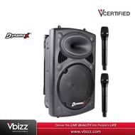 DYNAMAX PRO121A 12" 350W Portable Speaker With 2 Wireless Handheld Microphone (PRO121)