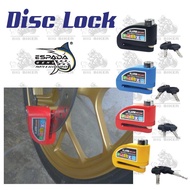 Espada 110db Alarm Disc Brake Lock Heavy Duty Motorcycle Anti Theft Moto LOCKS Y15ZR LC135 Wave Dash