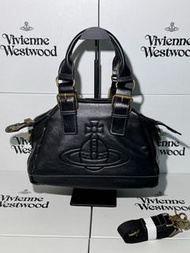 Vivienne Westwood 西太后 黑色機車保齡球 斜挎包 單肩包