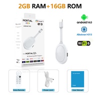Smart TV stick Android14 Allwinner H313 Mortal Q2S Chromecast Voice remote WiFi6 4K 60fps WiFi6 Blue