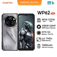 OUKITEL WP62 48GB+512GB​​ Android 15 smartphone ​​5G 11000mAh Camp Light Handphone  6.6“ FHD+ 120Hz 