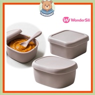 [WONDERSILI] Mini Square Silicone Food Container 100ml/200ml Safe for freezer, boiling