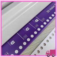 Compact 30 Hole Punch Binding Machine, Hand Push Loose Leaf Hole Punch, A4 A5 A6 A7 B5 B6 B7 Book Bi