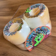 SLIME BALLS - Hair Balls 50-50 White/Orange 56mm/95a Skateboard Wheels