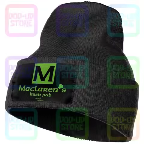 Maclaren Pub Maclarens Himym Knitted Beanie Hat Beanies Cap Rare Hip Hop Best Quality