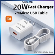 20W Fast Charging Micro USB & Type-C Combo Cable, Compatible with Xiaomi Redmi 7/7A/9A/9C/10A/11A/12