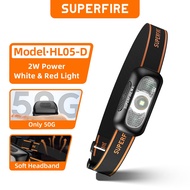 SUPERFIRE HL05 2W Headlight Flashlight Motion Headlamp Head Torch Lamp Portable Super Brigh Mini Wat