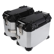 GOMANT กล่องอลูมิเนียมติดท้ายรถมอเตอร์ไซต์  กล่องด้านข้างรถจักรยานยนต์อลูมิเนียม 35 ลิตร * 2 กล่องเก