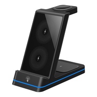 ZUZG 15W Fast 3 in 1 Wireless Charger Stand station mobile phone qi wireless charger Phone Holder Mu