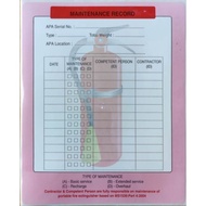 Bomba Maintenance Record Sticker Label for Fire Extinguisher 1 UNIT=100PCS