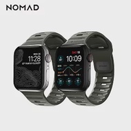 美國NOMAD Apple Watch專用運動風FKM橡膠錶帶-44/42mm- 灰綠