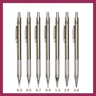 Mechanical Pencil 0.3mm 0.5mm 0.7mm 0.9mm 1.3mm 2.0mm 3.0mm 2B Pensil Mekanikal Metal Pencil Pensel 