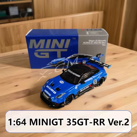 1/64 Diecast Model Car Model MINIGT 35GT-RR Ver.2 LHD Gifts for Collectors MGT01124-CH 1124