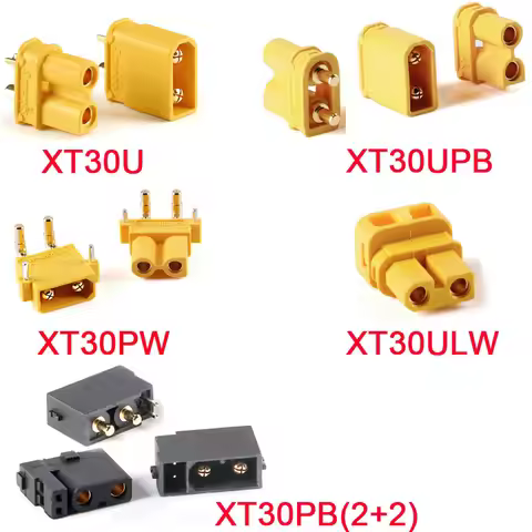 1-10Pcs XT30 Mini Drone Power Battery Connector XT30U-M-F/XT30PW-M-F/XT30UPB-M-F/XT30ULW-F/XT30PB(2+