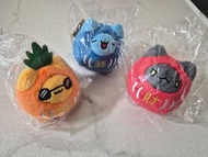 【包順豐櫃一套三隻】貓貓蟲 咖波 達摩咖波 9cm 不倒翁娃娃 勝 達摩黑貓蟲 財 達摩鳳梨貓蟲 旺 Capoo Bugcat