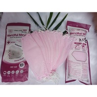 Combo 10 Bịch 100 Cái Khẩu Trang KF94 Vừa Ôm Sát Mặt Màu Hồng Vải Mịn Merciful Maks