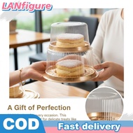 LANfigure Clear Cake Box 10Pcs 4 6 8 10 Inch Reusable Round Dessert Paaging for Home Bakers Bakery a
