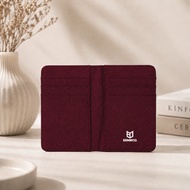 Men's card Wallet slim card holder, vertical slot, Maroon EMDK51