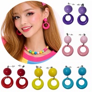 Popela Colorpop Stud Earrings Solid Statement Earrings Earring Stud Statement Earring