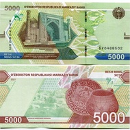 Asia-Uzbekistan 5000 Sum 2021 P-88 Brand New UNC Foreign Banknotes Various Coins Banknotes260603
