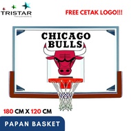 papan basket akrilik ukuran 180cmx120cm premium tebal 20mm &amp;15mm - 20mm 2set