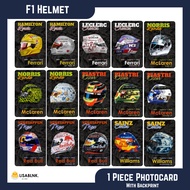 F1 Driver Helmet Lid Fanmade Photocard