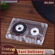 【BUJIG4】 เครื่องเล่นเทปคาสเซ็ตมาตรฐานเทปสีเปล่าพร้อมกล่องเก็บข้อมูลใสขนาด45 60 90นาทีเทปเสียงแม่เหล็