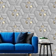 3D Diamond Wall Paper 8m to 9m x 45cm
