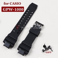 Black Men's Resin Watchband for CASIO for G-SHOCK GPW-1000 Waterproof Rubber Strap Silicone Bracelet