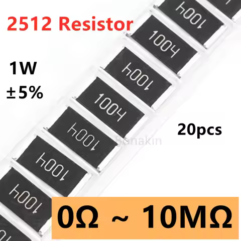 20pcs 2512 1W 5% SMD Resistor 10R20R22R100R120R200R330R470R510R1K1.5K2.2K3.3K4.7K5.1K10K12K15K20K22K