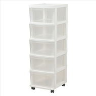 JEJ - JEJ 日式5層儲物櫃附滾輪 | 衣箱 | 收納 | 白色 | 日本製 | JEJ-912297