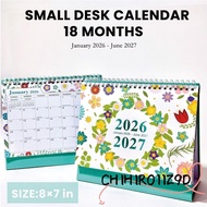 CHIHIRO11Z9D 2026 Desktop Planner, Standing Flip Cactus Desk Calendar, January 2026-June 2027 Small 