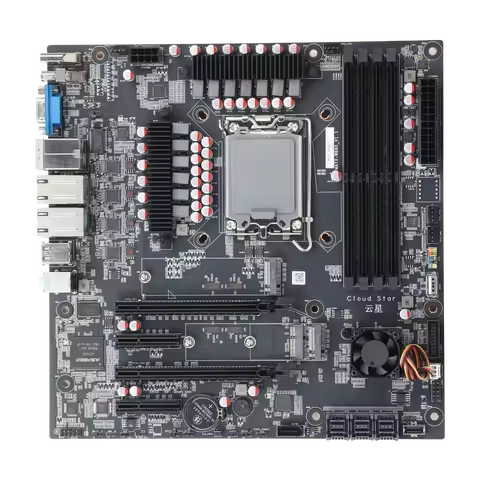 W680 M-ATX Server Motherboard | 4×Intel I226-V 2.5GbE BMC, ECC DDR4 128GB, Multi Storage for NAS & V