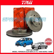 TRW ALZA (2014>) PRIUS C / VIOS NCP93 NCP150 J/E spec (rear use shoe) FRONT DISC ROTOR SET DF4806