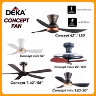 DEKA CONCEPT Fan 5 Blades DC Baby Fan | DEKA Concept MINI 3 Blades Remote Ceiling Fan with Light Kipas Siling