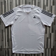 Adidas 3 stripes Tee White Climalite T-Shirt, adidas running T-Shirt, Original branded