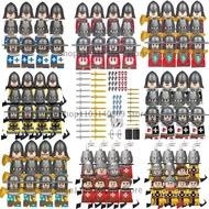 12Pcs/Set MOC Ksatria Zaman Pertengahan Askar Rom Blok Bangunan Kastil Tentera Tokoh Askar Naga Batu