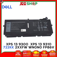 Del 722KK XPS 13 9310 9300 2XXFW WN0N0 FP86V P117G P117G001 P117G002 Laptop Battery