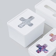 日本inomata 日製方形十字抽取口小物收納盒