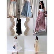 Cafella shimmer flare skirt - korean skirt skirt/ Wanita
