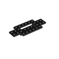 Lego Black Part 30029 Vehicle, Base 4 x 10 x 2/3 with 2 x 4 Recessed Center with Smooth Underside