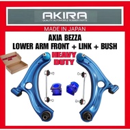 AKIRA PERODUA AXIA BEZZA LOWER ARM FRONT HEAVY DUTY + LINK + BUSH SILICONE SUSPENSION